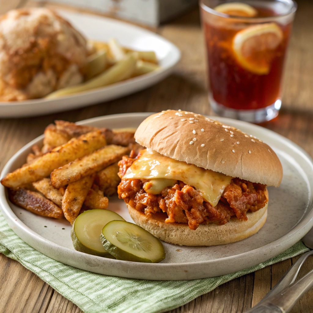 Cheesy Chicken Sloppy Joe